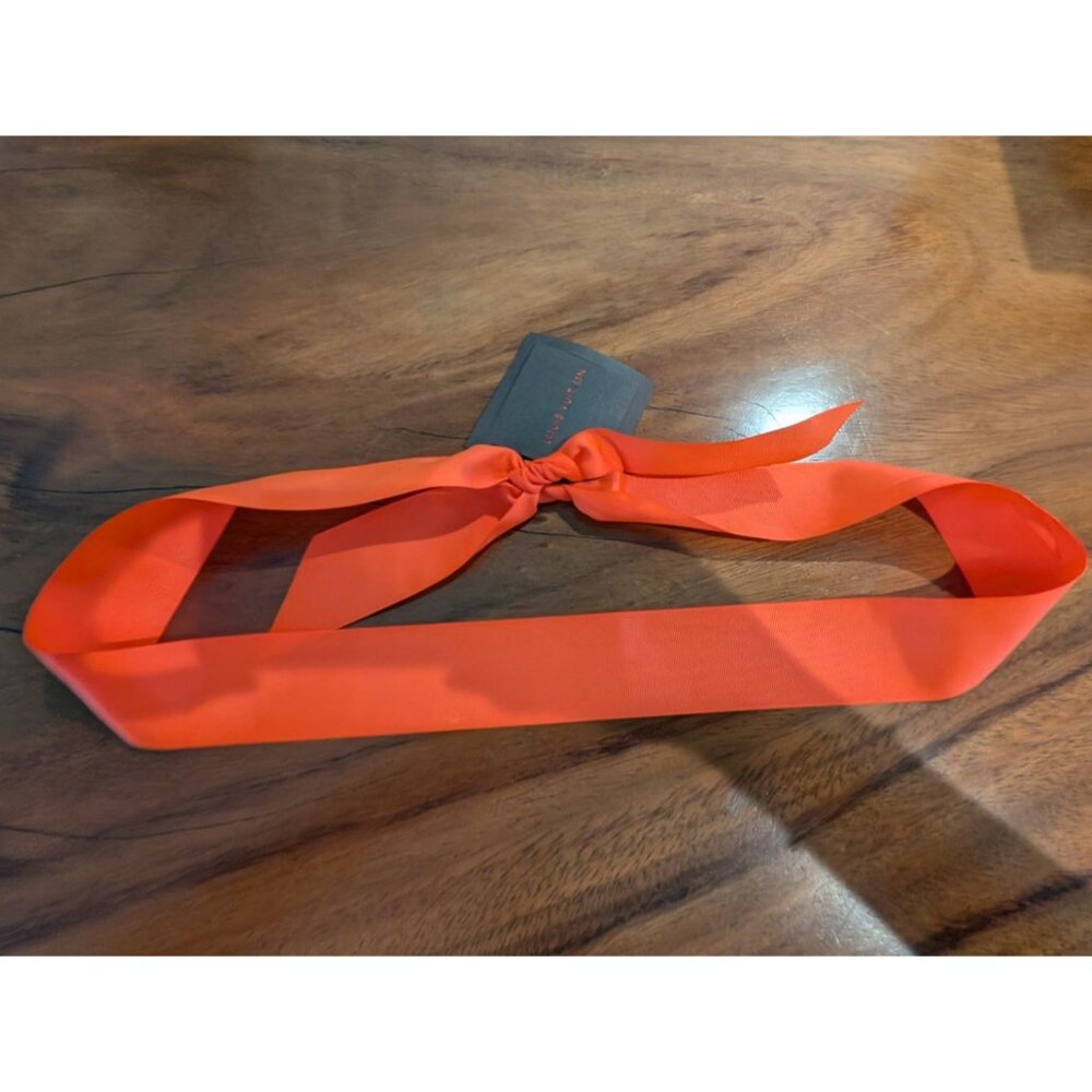 Louis Vuitton Orange Ribbon Bow 39 Inches Long w unused gift tag 36" loop